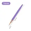 Yihua Le Set de 5 Pinceles Morados para Uñas de Mango Corto, Pinceles Finos, Pinceles Ultra Delgados para Dibujo, Pinceles para Dibujo a Mano