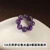 Joyería Jingde, 11 mm, cristal natural, pequeñas cuentas redondas, anillo para correr, piedra lunar, ágata, accesorios para pulseras DIY, venta al por mayor