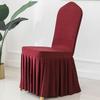 Funda de Silla Elástica Universal para Banquetes de Boda de Hotel Estilo Falda Transfronteriza Falda Larga Elástica Funda Completa para Silla Venta al por Mayor Color Sólido