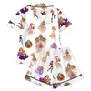 Pijama de cárdigan de seda de leche transfronterizo europeo y americano para mujer, shorts de manga corta, conjunto casual transpirable para el hogar, venta al por mayor del fabricante