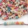 Cuentas de Letras Inglesas Digitales Acrílicas DIY para Niños Accesorios para Joyería Cuentas Sueltas Cuentas Cuadradas Fabricante Venta al Por Mayor