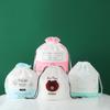 Bolsa con cordón para toallas limpiadoras, toallas faciales, toallas de algodón para cosméticos, paquete de bolsillo para almacenamiento de ropa interior, bolsas de embalaje de toallas suaves de algodón al por mayor