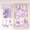 Set de Llaveros con Cuentas a Juego de Colores, Kit de Materiales de Cuentas Coloridas, Decoración de Paquete de Regalo Hecho a Mano