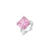 Fabricante de Joyería de Moda al por Mayor Lujo Moda Piedra Preciosa de Color Cristal Circonita Anillo Abierto Ajustable