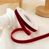 Cinta de Terciopelo de un Solo Lado Rojo Vino Cincha de Terciopelo DIY Hecho a Mano Lazo Ramo Embalaje de Regalo Transfronterizo