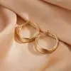 Pendientes de Botón Metálicos Estilo Irregular Transfronterizos Europeos y Americanos, Pendientes Exagerados de Moda, Adornos para Orejas de Lujo Ligero y Alta Gama para Mujeres