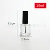 Fábrica de Xuzhou material blanco cristalino 5ml10ml15ml botella cuadrada redonda para esmalte de uñas botella de vidrio botella de pintura embotellada