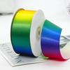 Cinta arcoíris al por mayor de fábrica, cinta de poliéster colorida de alta densidad con degradado, material DIY, cinta para embalaje de repostería