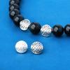 Nuevas Cuentas Espaciadoras de Plata Esterlina S925 Retro con Agujero Pasante de Pez Pequeño Accesorios Koi Material para Abalorios para Pulsera de Cuerda de Mano DIY
