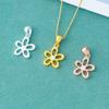 Nuevo Colgante de Flor Pequeña Chapado en Plata de Ley S925 Estilo Ins para Pulsera de Cristal DIY, Pulsera, Collar, Cadena para Clavícula