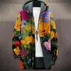 2025 Estación Independiente Transfronteriza Estampado de Leopardo Hawaiano Casual 3D Personalizado de Manga Corta Abrigo Largo de Algodón Estilo Holgado para Hombre
