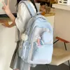 Mochila escolar para meninas do ensino fundamental, séries 3-6, redutora de carga, protetora da coluna, ultraleve, grande capacidade, mochila de duas alças para alunos do ensino fundamental