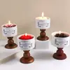 Vela Aromática Camélia Dourada Ornamento Retrô Casa Interior Longa Duração Quarto Nicho Presente de Aniversário de Luxo