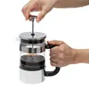 Diretamente do Fabricante: Novo Modelo de Vidro Resistente ao Calor com Porta-Copos de Aço Inoxidável Banhado a Ouro e Filtro para Café Preparado Manualmente e French Press