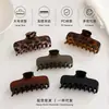 Pinza de garra rectangular grande estilo coreano con estampado de leopardo para mujer, nuevo modelo 2026, sensación de alta gama, adecuada para cabello grueso, accesorio para el cabello tipo pinza de tiburón