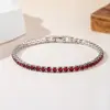 Pulseira de Raquete de Tênis com Broca de Zircônia Estilo Europeu 4.0 Cor Retenção 18K Fileira Única Joia Fronteira Amazon Hip Hop Mercadorias de Comércio Exterior