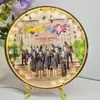 Álbum de marco de fotos iluminado para temporada de graduación de cristal, recuerdo de foto grupal para compañeros de clase y clase, gema decorativa
