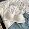 Tirantes con Letras Ropa Interior para Mujer Pecho Pequeño Push-up Soporte Lateral Copas Gruesas y Delgadas Soporte Suave Sujetador Anticaída