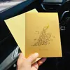 Tarjeta de Saludo 3D Pavo Real Brillante Nueva Fantasía Creativa Año Nuevo Cumpleaños Tarjeta de Bendición Universal Navidad