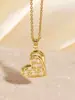Collar Europeo y Americano Nuevo Estilo Hueco de Amor para Mujer Colgante en Forma de Corazón Chapado en Cobre y Oro Diseño de Nicho Joyería Transfronteriza de Gama Alta