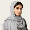Bufanda Larga Lisa de Chifón de Terciopelo de Alta Calidad y Sofisticada, Pañuelo para la Cabeza con Cabeza de Diamante, Bufanda de Gasa Estilo Malayo Nuevo Kashkha
