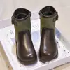 Sapatos Femininos Botas Martin para Crianças 2026 Outono/Inverno Novas Botas Curtas Botas Retrô Patchwork de Linho Botas Simples de Lona para Meninas