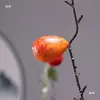 Yongyue Nova Flor de Tâmaras Vermelhas Ornamento de Decoração para Casa Arranjo de Flores Tâmara Auspiciosa Fruta Vermelha Flor Artificial Fruta Vermelha
