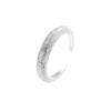 Anillo minimalista de plata de ley S925 con diseño brillante y esmerilado para mujer, anillo abierto de lujo con forma de estrella y río, nueva moda.