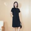 YUN Yun Verão Nova Gola Polo Novo Slim Elegante plus size Pequeno Solto High-end vestido Mulheres