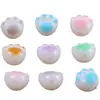 Cuentas de Pata de Gato 3D de Color Carbón Lindas de Dibujos Animados con Agujero Recto Accesorios para Cadena de Teléfono DIY Pulsera Pendiente Colgante
