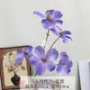 Flores artificiales para bodas: Orquídea Cattleya de 5 flores, decoración floral para salón de banquetes de bodas, flores artificiales para escena de restaurante