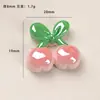 Acessórios de Resina DIY Desenho Animado, 10 Tipos de Presilhas de Cabelo Cereja Galvanizadas, Fivelas para Capa de Celular e Sapatos, Pingentes para Chaveiro e Itens Decorativos