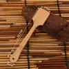 Mango de Abanico Ruyi, Abanico Redondo de Papel de Arroz, Mango de Bambú, Abanico Cuadrado Lacado, Abanico con Mango de Madera de Bambú, Accesorios, Varillas de Abanico Pintadas con Cuentas