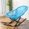 Sillón Mecedora de Ratán Sillón de Descanso Silla de Ratán Anticuada Silla Mecedora al Aire Libre para Adultos Personas Mayores Balcón Patio Exterior Impermeable Producto Nuevo