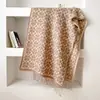 Bufanda de Imitación Cachemir Estilo Coreano para Viajes con Hebilla de Herradura para Mujer, Calentador de Cuello Largo Cálido con Borlas para Combinar con Abrigos y Chalinas, En Stock