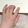 Anillo Popular de Xiaohongshu Cepillado con Microincrustaciones de Circonita para Mujer, Nuevo Diseño de Nicho, Versátil, Lujo Ligero, Anillo Abierto Simple