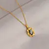 Collar Geométrico de Acero de Titanio en Forma de Herradura U para Mujer, Cadena para Clavícula de Diseño Sencillo de Nicho, Cadena Elegante y Versátil para Sudadera