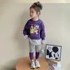 Conjunto de Niña Primavera y Otoño 2026 Nuevo Elegante Dibujos Animados Conjunto de Primavera para Niños, Conjunto de Dos Piezas de Leggings Casual de Moda