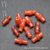 Ágata cuentas sueltas 10x20 mm ágata rojo desgastado cáscara de naranja patrón de bambú cuentas sueltas para hacer joyería DIY, pulseras y accesorios