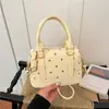 Bolsa pequena de luxo para mulheres, novo estilo outono e inverno 2026, bolsa transversal moderna, bolsa de mão feminina, bolsa Boston bowling