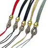 Cordão Retrátil para Colar, Cordão Trançado Artesanal de Lanterna que Preserva a Cor, Cordão com Pingente de Jade, Ágata, Ouro, Esmeralda, Cordão para Pendurar