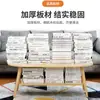 Mesa pequeña de doble capa de moda para sala de estar en casa, mesa de centro pequeña moderna para apartamentos de alquiler, mesa auxiliar para sofá para apartamentos pequeños