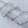 Fábrica de origen encaje de dos vías colorido de 3,2 cm para ropa de muñeca, lencería, ropa interior, accesorios de ropa, ribete de encaje elástico