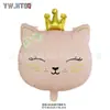 Estilo Ins Gato de Estimação Garra de Gato Coroa Formato de Cabeça de Gato Balão de Gato Cena de Festa de Aniversário Layout Decoração Gás
