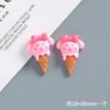 Juguete de Comida de Helado de Dibujos Animados de Resina Simulada Accesorios para Conos Material para Funda de Teléfono Móvil DIY Accesorios de Juguete Pegatina para Vaso de Agua