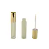 Fábrica de Materiais de Embalagem para Tubos Redondos de Gloss Labial Cosmético com Tampas Douradas Eletrodepositadas, Frascos Transparentes Foscos, Corretivo e Blush Líquido