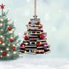 Nuevo colgante transfronterizo con forma de libro para árbol de Navidad, decoraciones acrílicas creativas