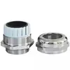 Conector Impermeable Tipo G de Paso Recto IP68 Metal Niquelado de Cobre Cabeza Fija Rosca de Tubería Prensaestopas para Cable