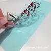 Letrero de metal LOGO color rojo oscuro lámina de níquel electrofundido marca adhesivo caja de embalaje regalo logo pegatina metálica