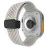 Adecuado para Apple Watch Ultra9876543210 Generación Se Orificio Transpirable Hebilla Magnética Correa de Reloj de Silicona